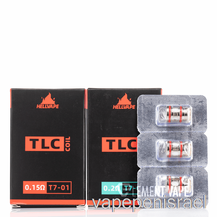 סלילי חלופי Vape ישראל Hellvape Tlc חד פעמי 0.2ohm T7-02 סלילי